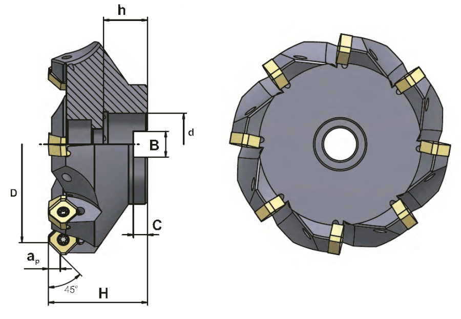 R646.23-160SOKU nástrčná fréza